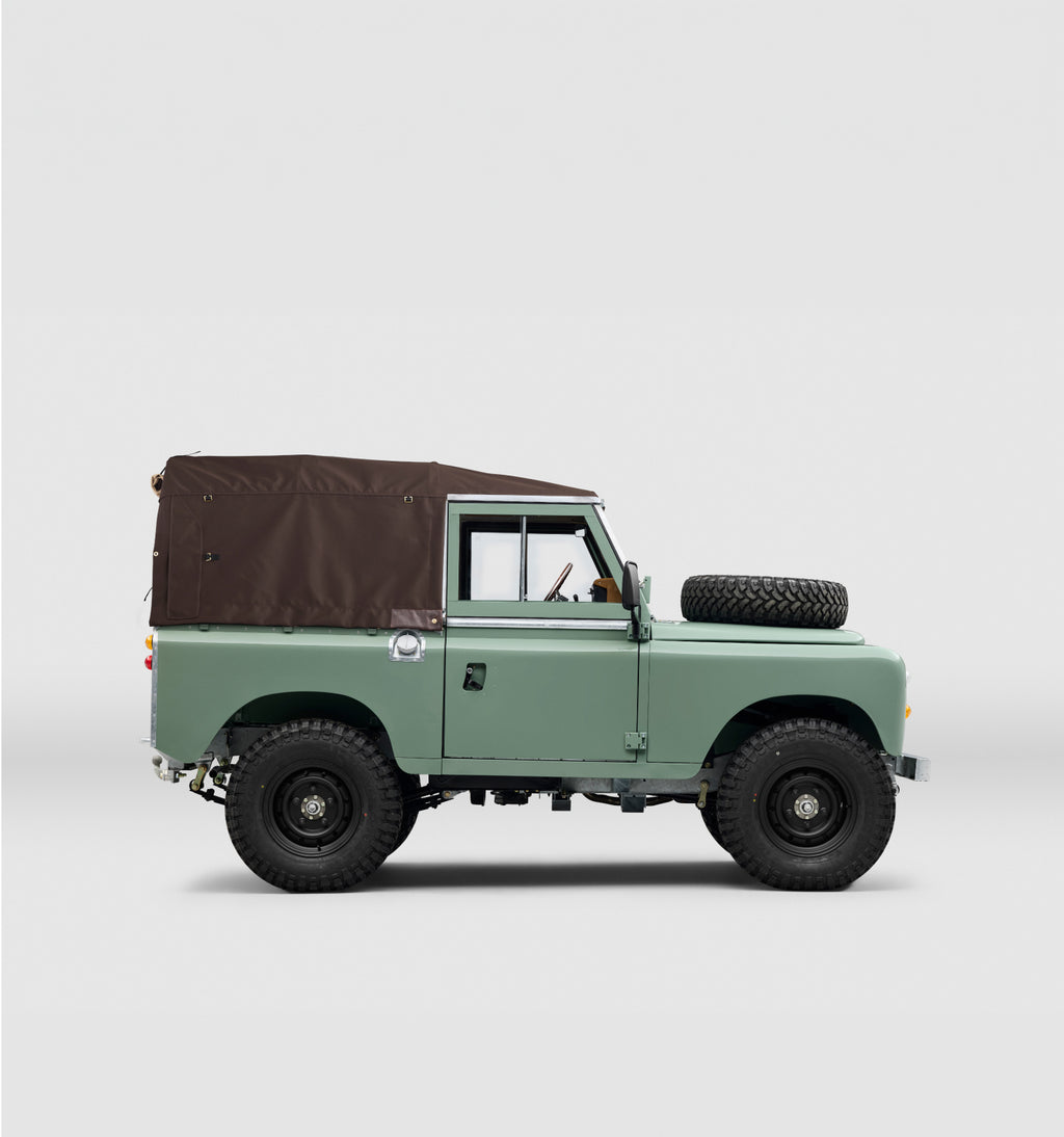Brown Mohair Canvas Hood