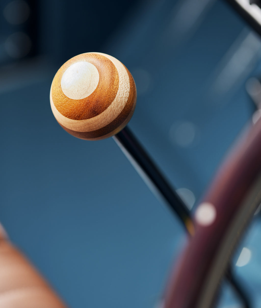 Teak gear knob detail